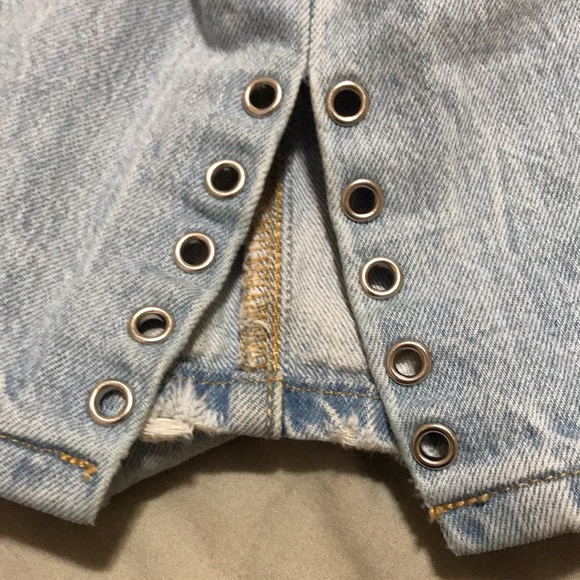 Levi’s 501 Straight Leg Lace Up Hem - Picture 7 of 12